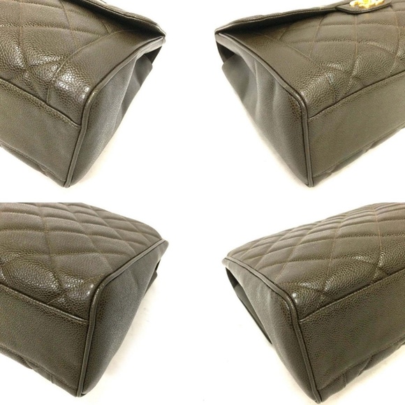 100% Auth CHANEL Jumbo 32 Caviar Skin Hand Bag - Picture 6 of 8